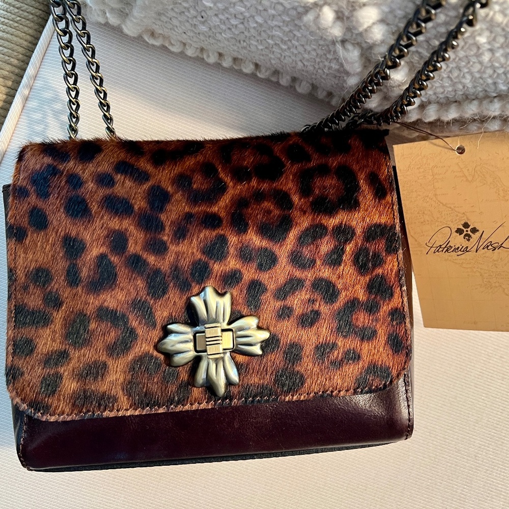 Patricia Nash Harlow Flap Leopard / Chocolate